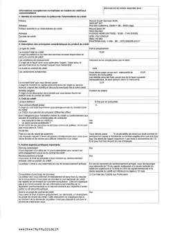 Fiche informations SECCI Record Bank FR