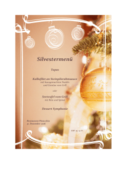 Silvestermenü - Restaurant Pinocchio Dübendorf