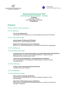 Programm Doktoranden-Symposium 2016