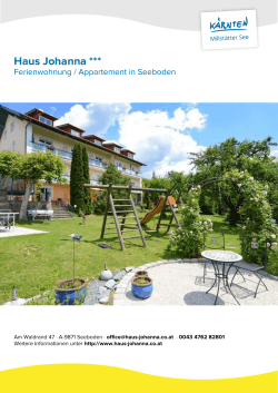 Haus Johanna*** in Seeboden