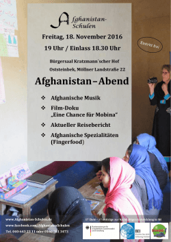 Afghanistan–Abend - Afghanistan