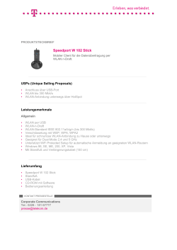 Deutsche Telekom Produktsteckbrief