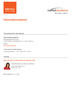 Informationsabend - Mentalakademie