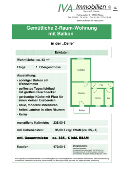 in sehr ruhige Lage - sanierter Altbau - Erdgeschoss