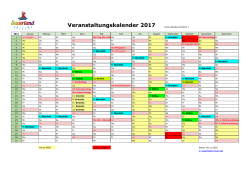 Veranstaltungskalender 2017 - sauerland