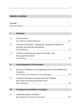 Inhaltsverzeichnis