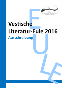 Vessche Literatur‐Eule 2016