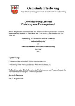 Dorferneuerung Lehental