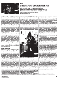 Die Mär von der bequemen Frau