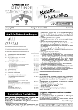 Amtliche und gemeindliche Mitteilungen