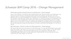 Schweizer BIM Camp 2016 – Change Management