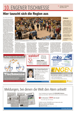 Hier tauscht sich die Region aus Meldungen, bei denen