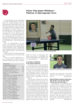 TT-Bericht - FC Bayern Tischtennis