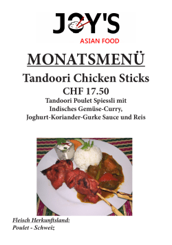 monatsmenü - Joy`s Asian Food