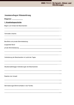 Anamnese Stimmst&ouml;rung PDF 55 KB