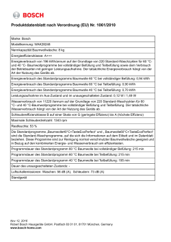 Produktdatenblatt nach Verordnung (EU) Nr. 1061/2010 - VS