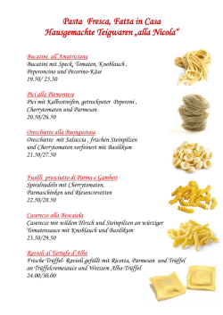 Hausgemachte Pasta - Ristorante LaTavola