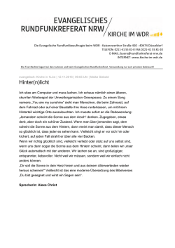 Hinter(n)licht - Kirche im WDR