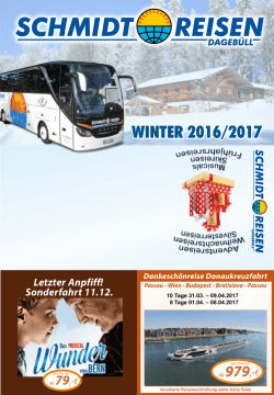 Winterprogramm 2016/2017 - Schmidt-Reisen / Wriedt