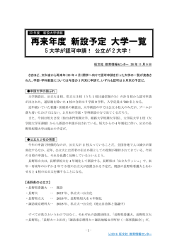 公立が2大学！ - 旺文社 教育情報センター