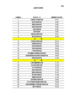 出場予定時刻