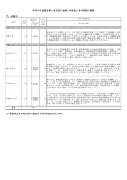 平成29年度医学部入学定員の増員に係る各大学の取組の概要 （PDF