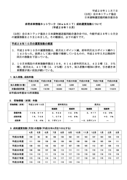 平成28年11月7日 （公社）全日本トラック協会 日本貨物運送協同組合