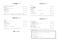 中学校選抜バンド 南地区合同バンド 休憩（15分） 中地区合同バンド 北