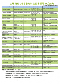 北筑後地区 図書館等広域利用