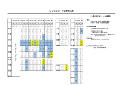 レンタルコート空き状況表 - フィットインドアテニススクール