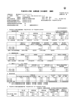 平成28年9月期 決算短信〔日本基準〕（連結）