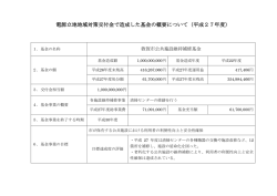 電源立地地域対策交付金で造成した基金の概要について（平成