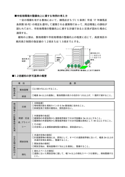市街地環境の整備向上に資する特例の考え方 一定の規模を