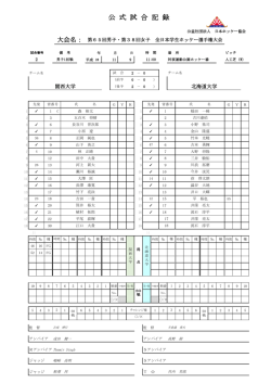 公 式 試 合 記 録 - JHA｜公益社団法人 日本ホッケー協会