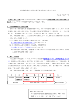 公告関係資料の入手方法の変更及び電子入札の導入