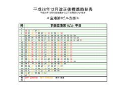 平日 羽田空港第1ビル駅標準時刻表（羽田空港第2ビル方面）