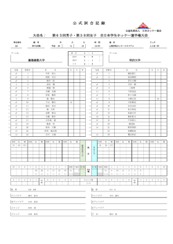 公 式 試 合 記 録 - JHA｜公益社団法人 日本ホッケー協会