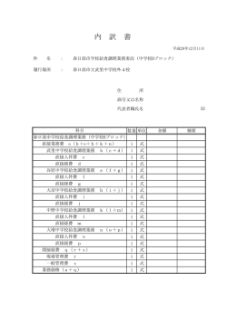 内 訳 書 - 春日部市
