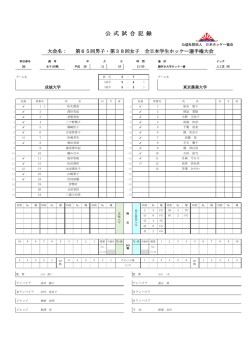 公 式 試 合 記 録 - JHA｜公益社団法人 日本ホッケー協会