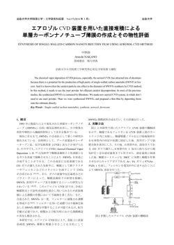 エアロゾル CVD 装置を用いた直接堆積による 単層カーボンナノチューブ