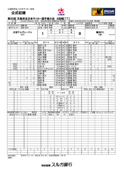 公式記録 - 日本サッカー協会