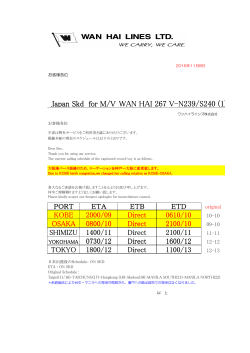 Japan Skd for M/V WAN HAI 267 V-N239/S240 (1)