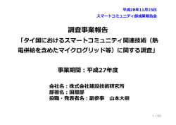 調査事業報告 - 新エネルギー・産業技術総合開発機構