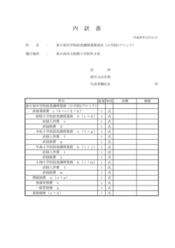 内 訳 書 - 春日部市