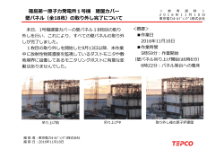 福島第一原子力発電所1号機 建屋カバー 壁パネル（全18枚