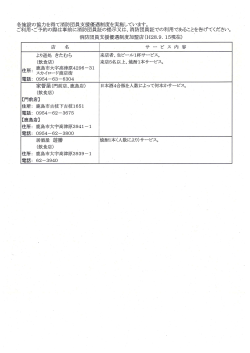 Page 1 各施設の協力を得て消防団員麦援優遇制度を実施しています