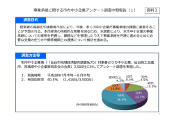 調査  法等 調査  的 事業承継に関する市内中  企業アンケート調査中間