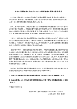 女性の活躍推進の加速化に向けた財源確保に関する緊急