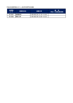 （学生への周知事項等） 0515007 物理数学I 11月10日