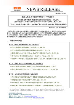 身の回りの整理についての大調査